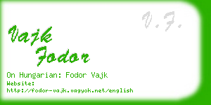 vajk fodor business card